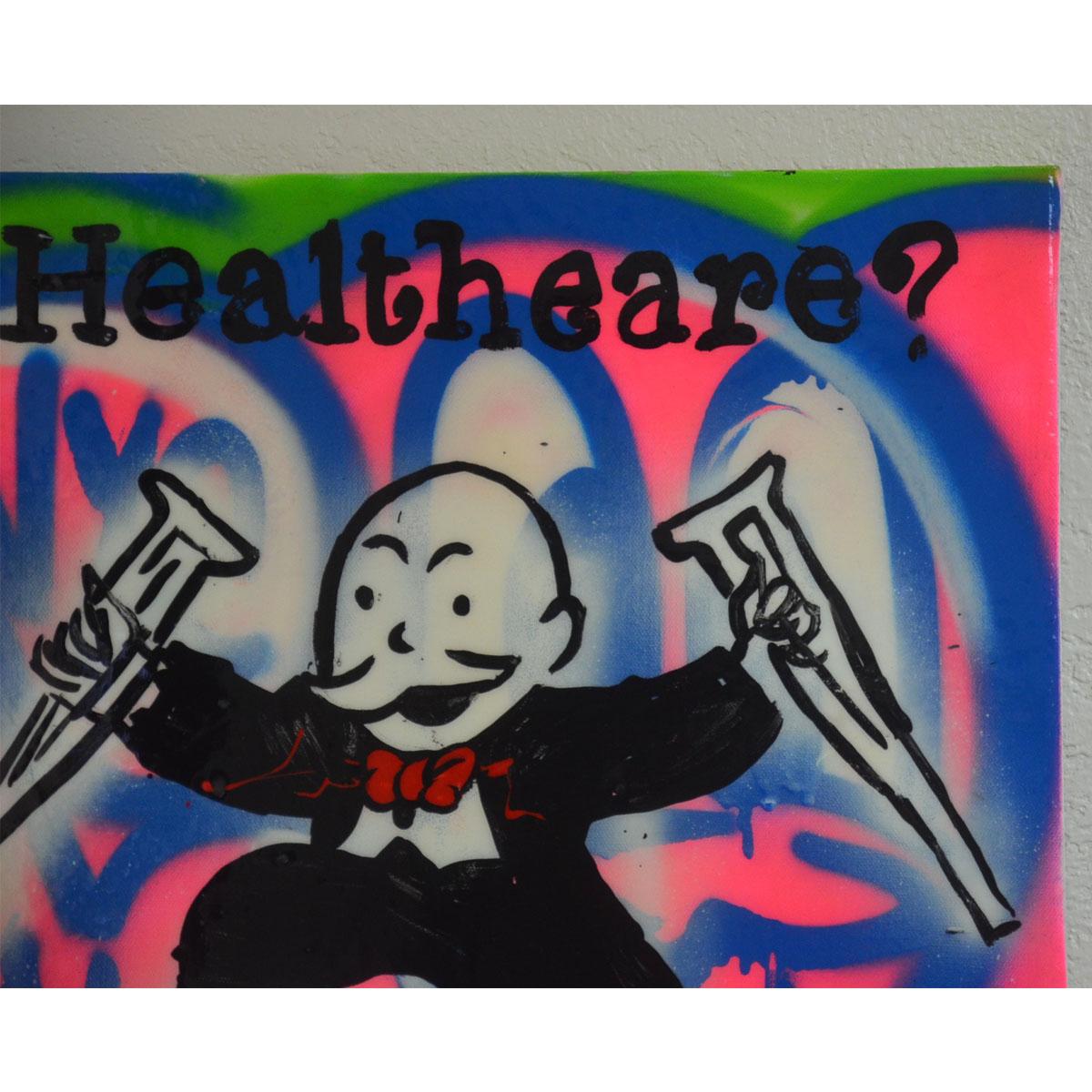 Alec Monopoly-Acryl-Gemälde „HEALTHCARE“:: mit COA 2011 2