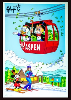 Alec Monopoly 'Día de nieve en Aspen, 2022' Firmado y numerado