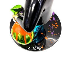 Uomo del Monopoli (rara scultura firmata dipinta in acrilico)