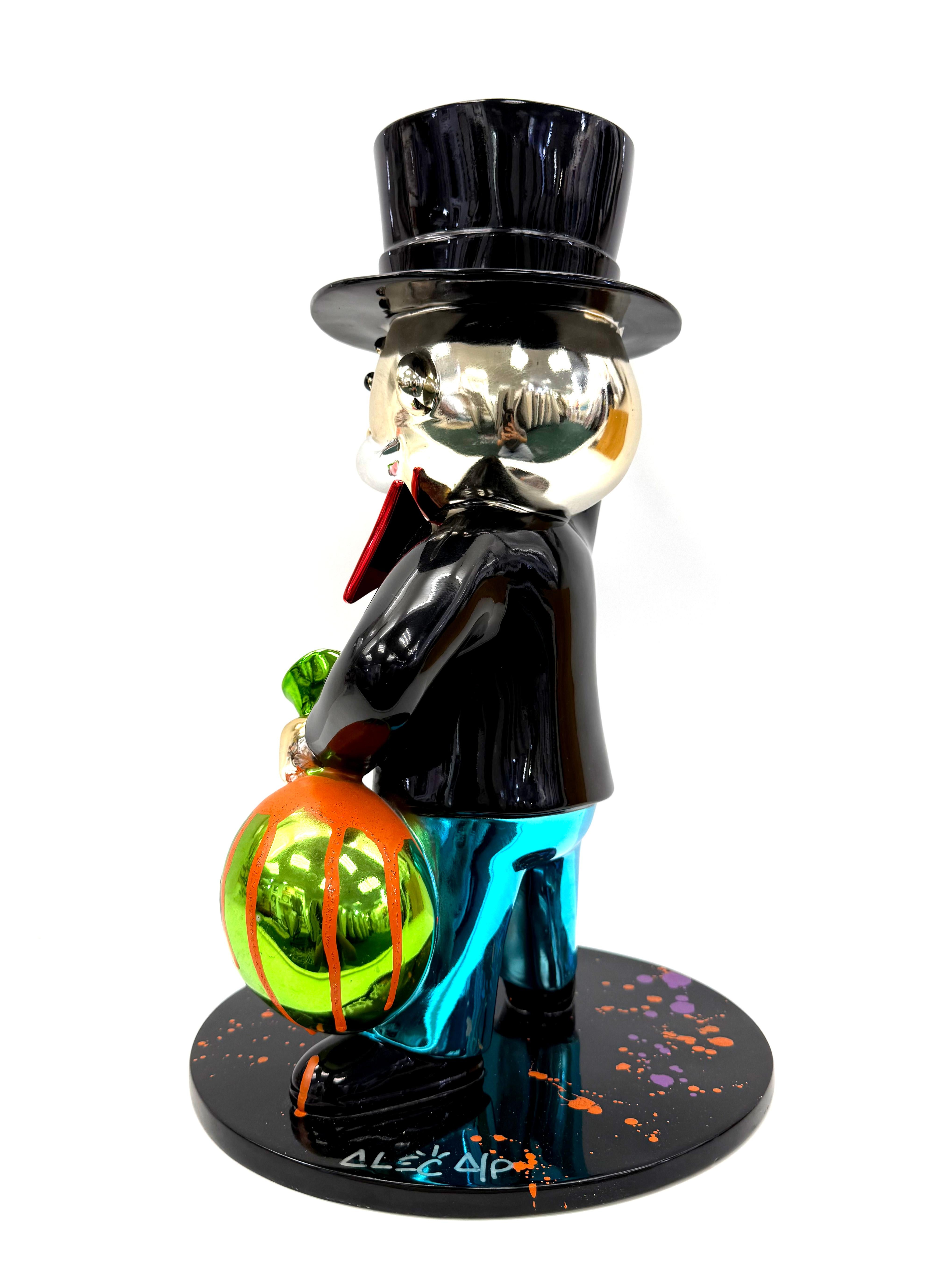 Monopoly Man (seltene signierte Skulptur mit Acrylfarbe) im Angebot 1