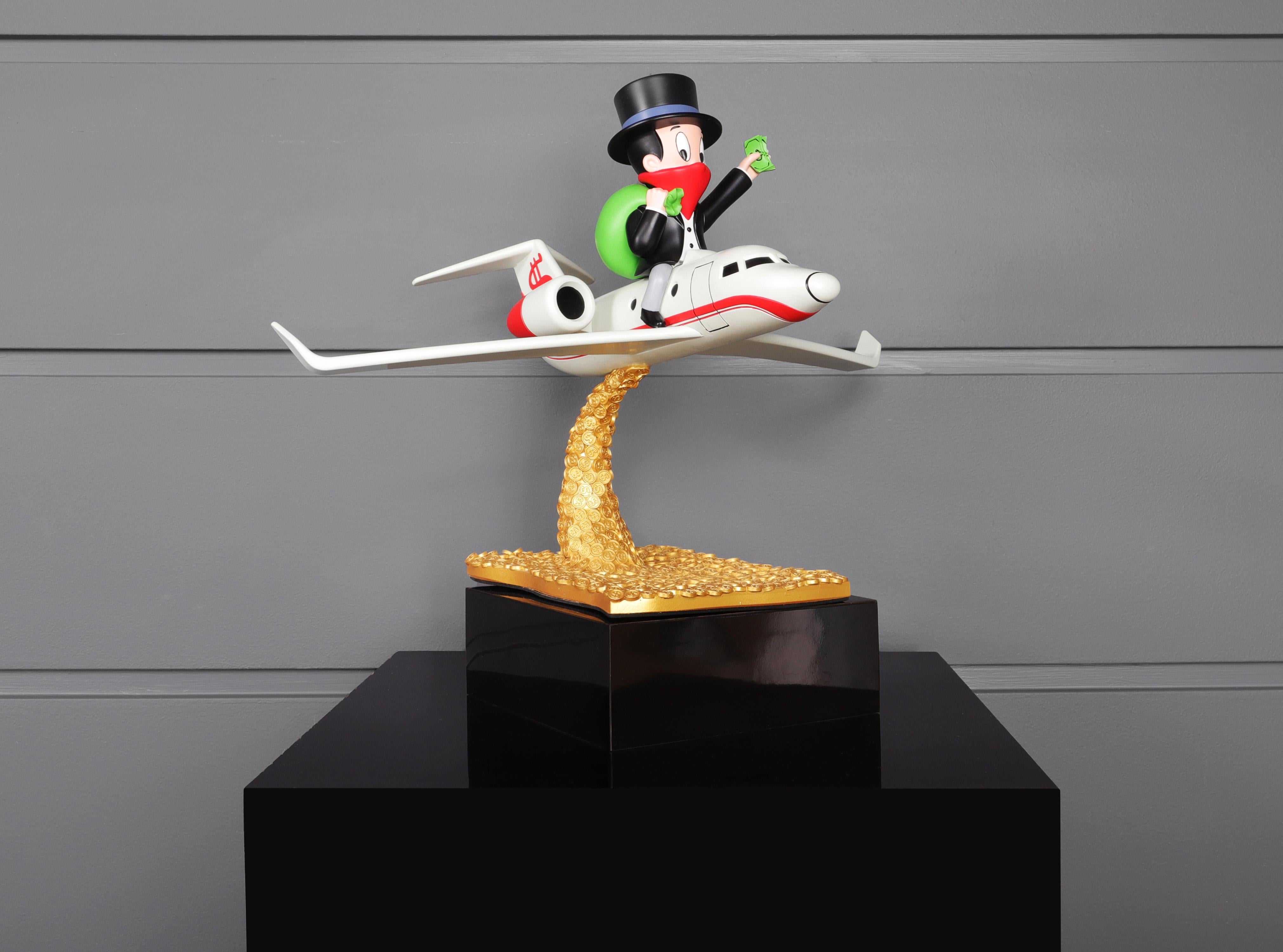Alec Monopoly Figurative Sculpture - 'Rich Airways' Limited Edition Vinyl Sculpture, 2021