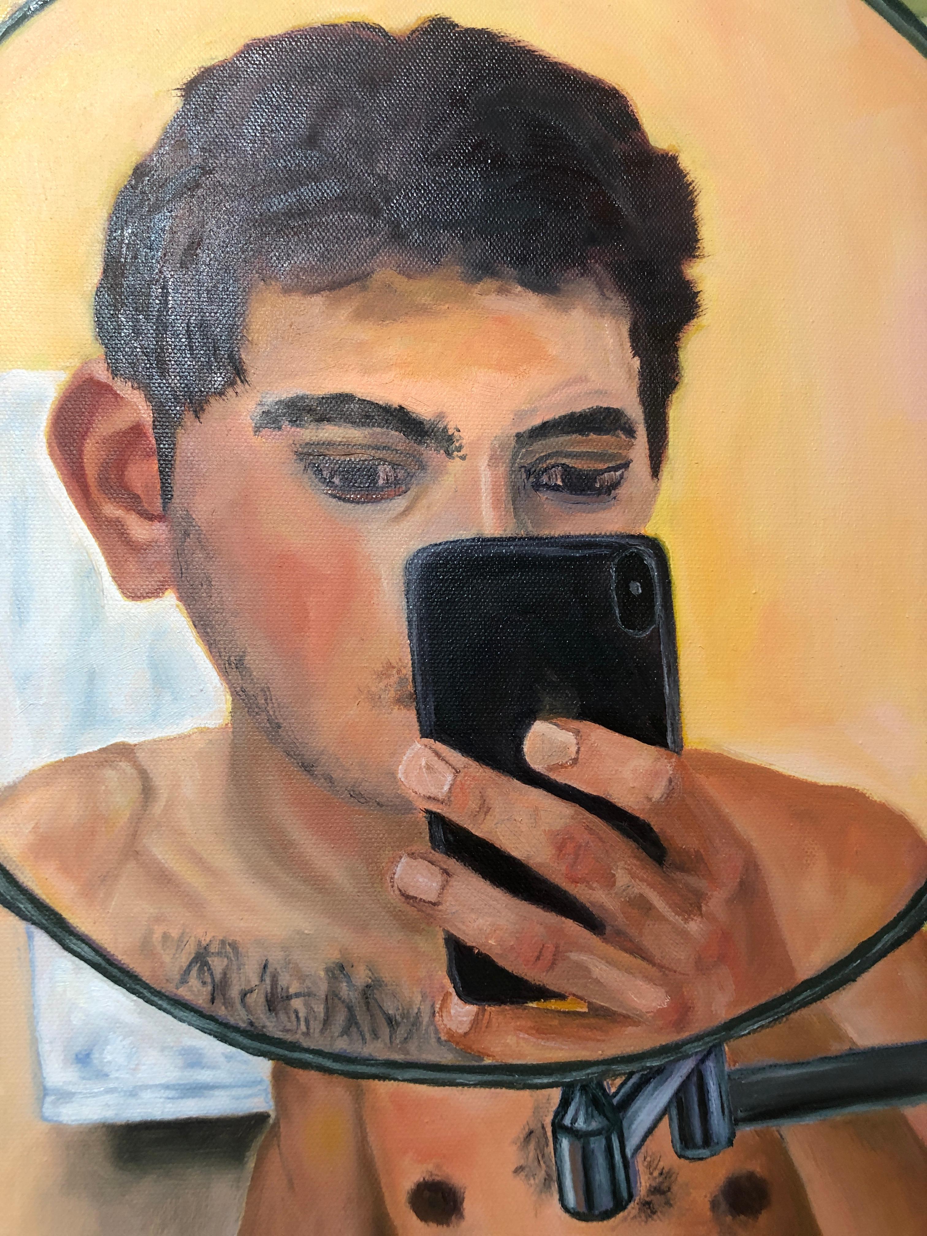 selfie allo specchio uomo