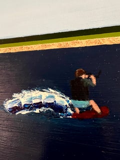 Gardiner’s Bay at 6:13 P.M.: Contemporary Acrylic Painting of the Seaside