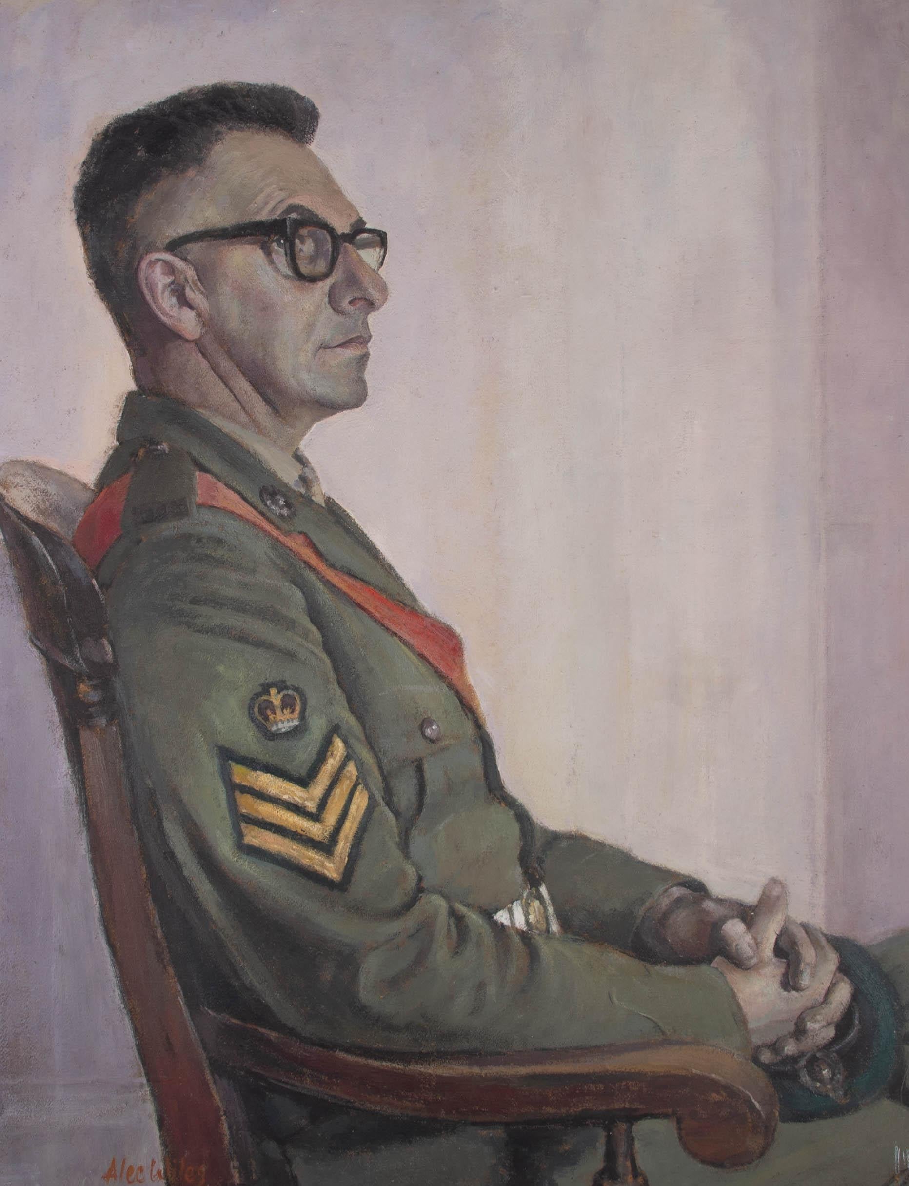 Alec Wiles (1924-2021) - 20th Century Oil, Royal Marines Sergeant 2