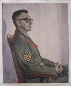 Alec Wiles (1924-2021) - 20th Century Oil, Royal Marines Sergeant