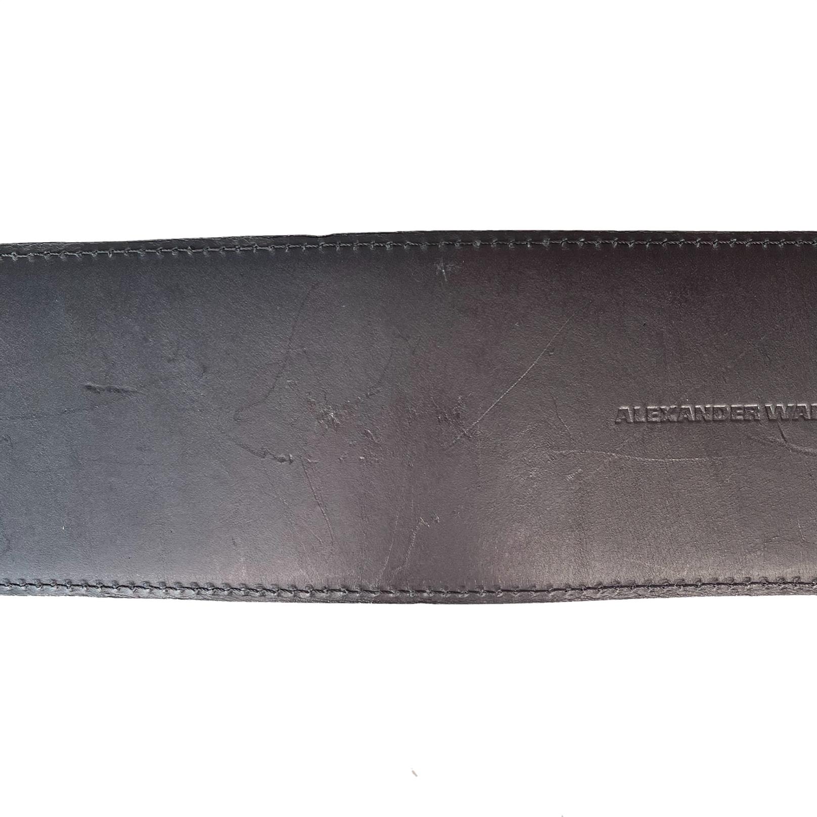 Women's or Men's Alecander Wang H&M Black Leather Women’s Waist Belt (75/30) 2014 For Sale