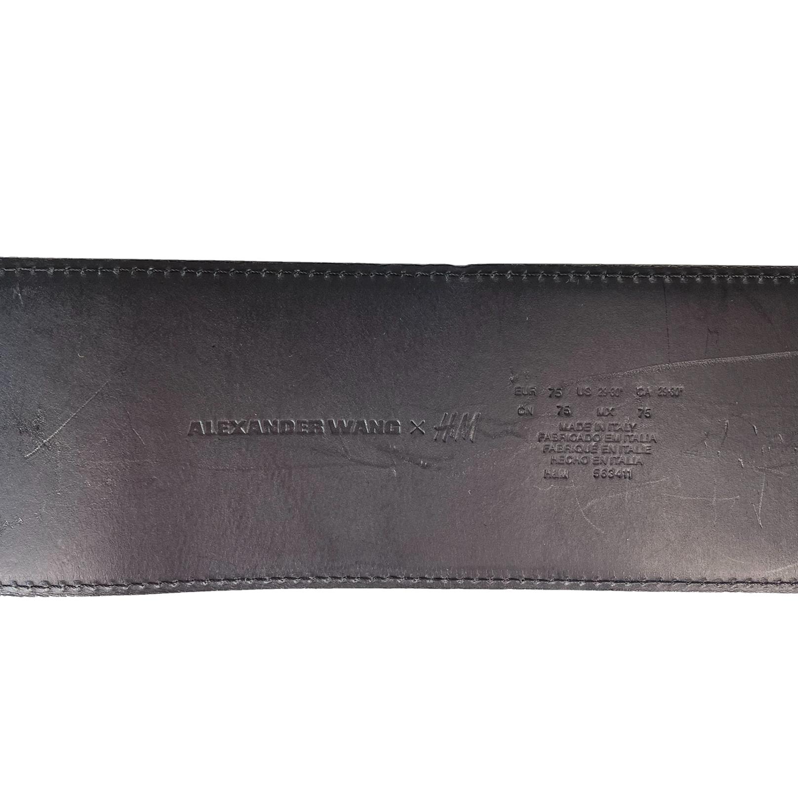Alecander Wang H&M Black Leather Women’s Waist Belt (75/30) 2014 For Sale 1