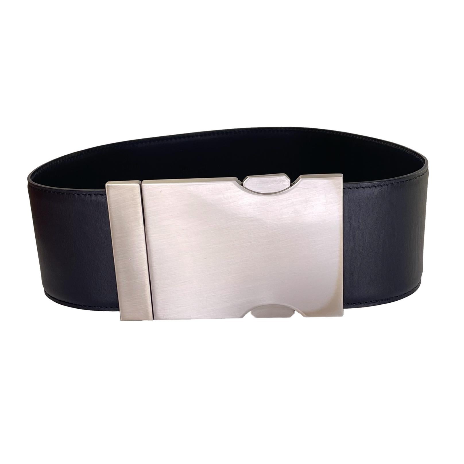 Alecander Wang H&M Black Leather Women's Waist Belt (75/30) 2014 For Sale  at 1stDibs