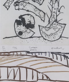 Alechinsky Pierre, Terrain Propre, Lithography, Framed, Signed and Dated