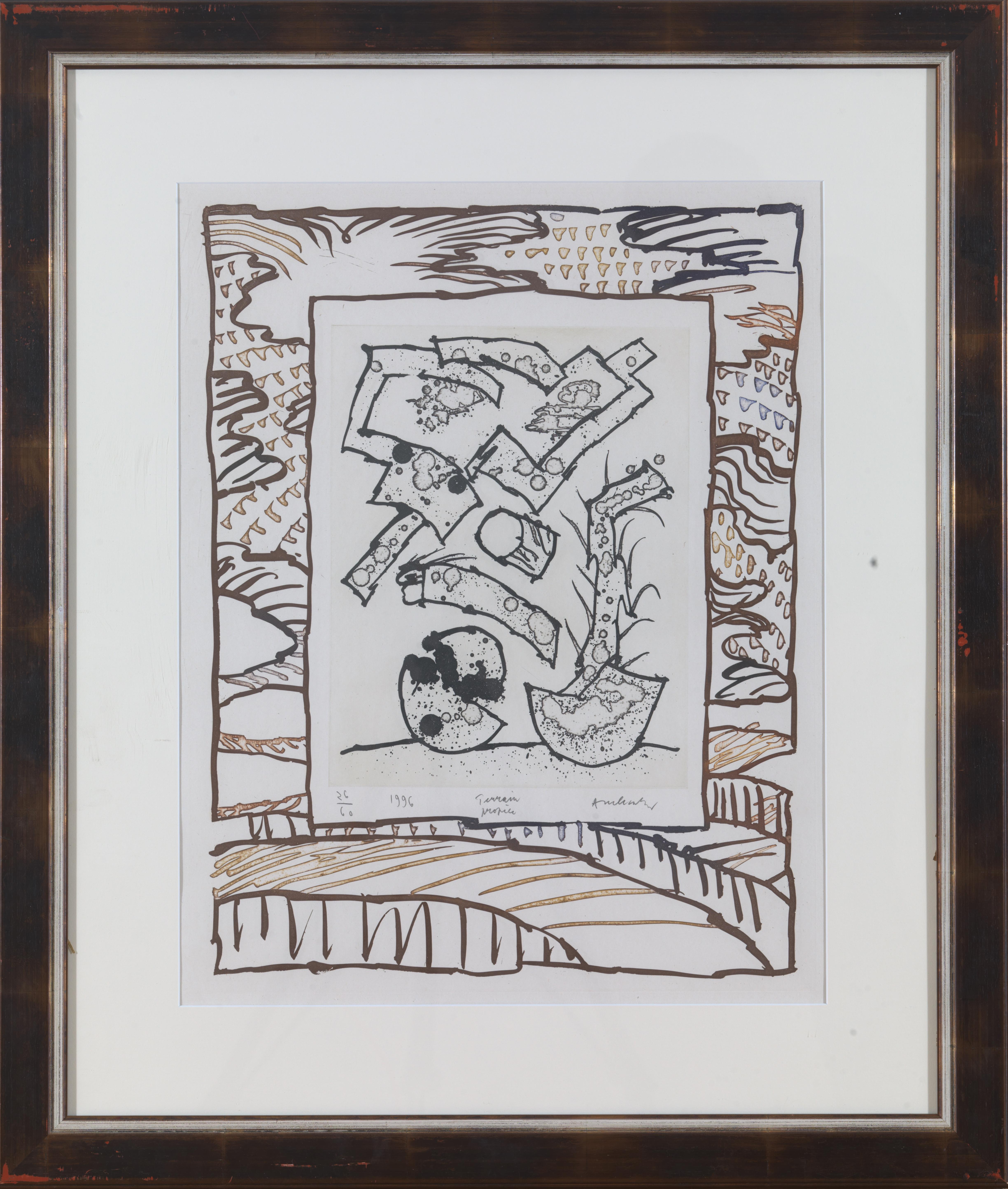 Belgian artist Pierre Alechinsky was born in Brussels in 1927, and is known for his involvement in the avant-garde CoBrA group. Melding medieval illustrations, folk art, and comic-book layouts, many of his works read as mysterious codices.