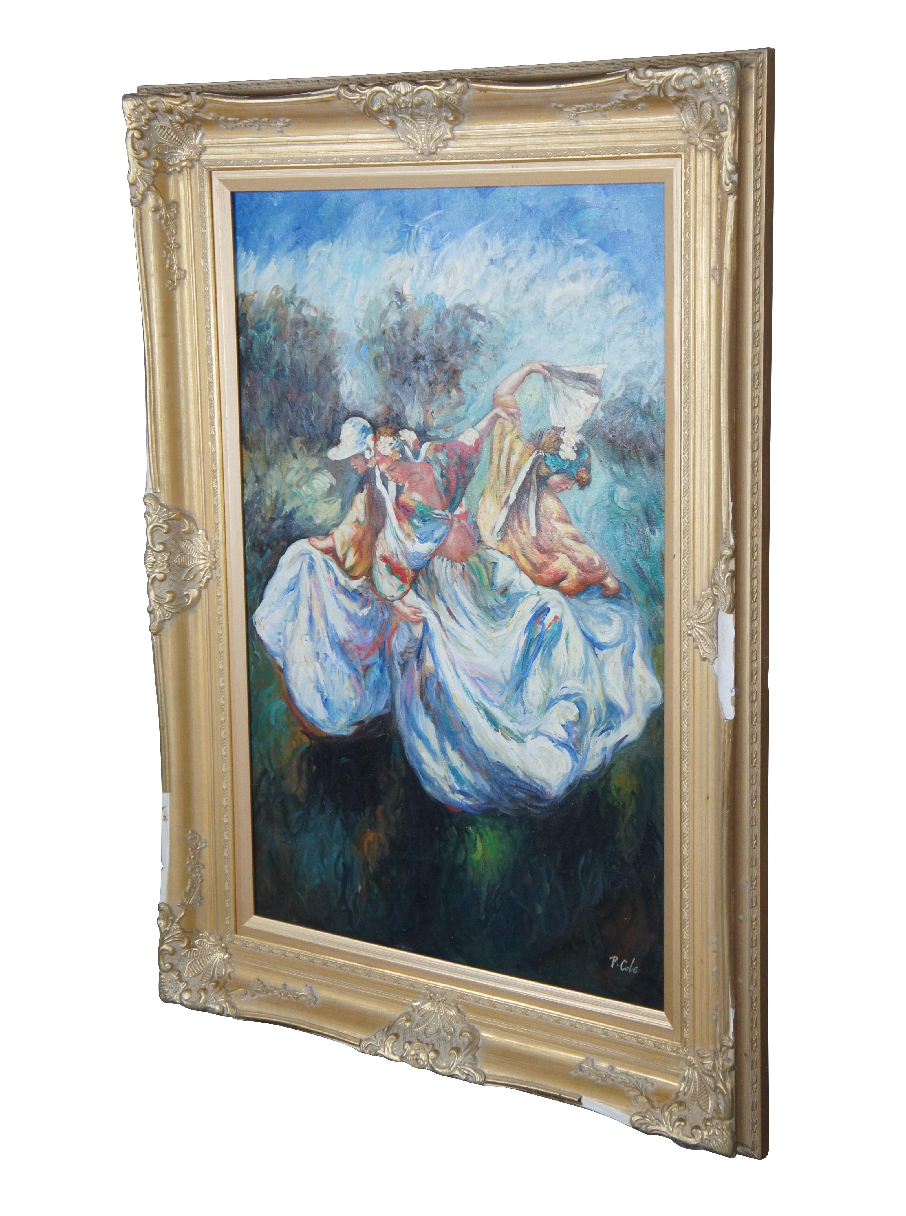 Impressionistisches Ölgemälde „Frauen tanzend“ nach Jose Royo, Alegoria de la Danza im Zustand „Gut“ in Dayton, OH