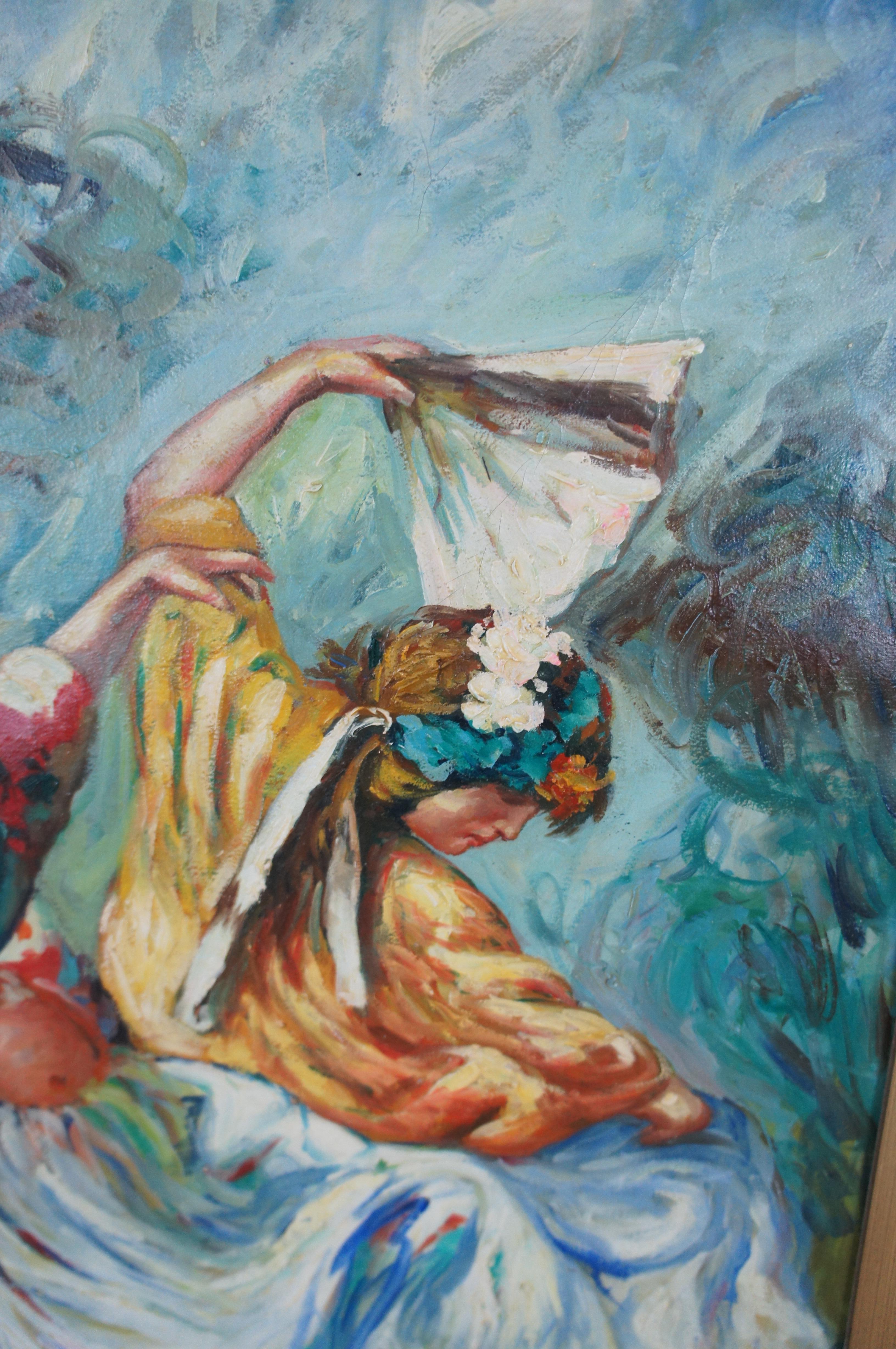 Impressionistisches Ölgemälde „Frauen tanzend“ nach Jose Royo, Alegoria de la Danza 3