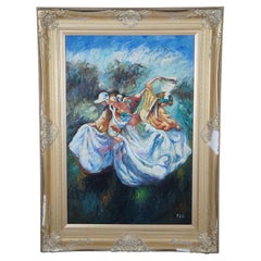 Impressionistisches Ölgemälde „Frauen tanzend“ nach Jose Royo, Alegoria de la Danza