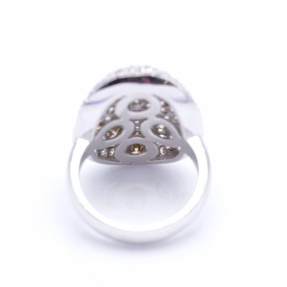 ALEGORIA Ring in White Gold and Diamonds In New Condition For Sale In BARCELONA, ES