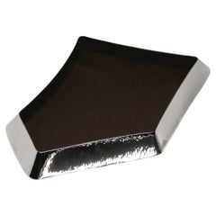 Pochette Alegria 1 en laiton argenté et cuir