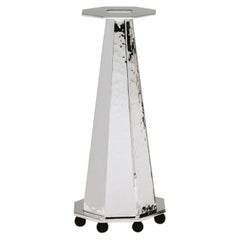 Alegria Low Silver Brass Candleholder
