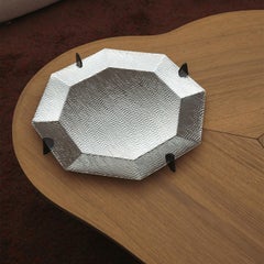 Centre de table octogonal « Alegria » en laiton argenté