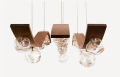 Aleh Wave Kronleuchter aus geblasenem Glas für Esszimmer oder Küche von Shakuff