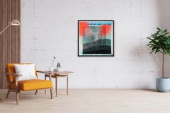 Found Space, Abstract Expressionist Landscape, Orange Lava, Green Leaves Lights