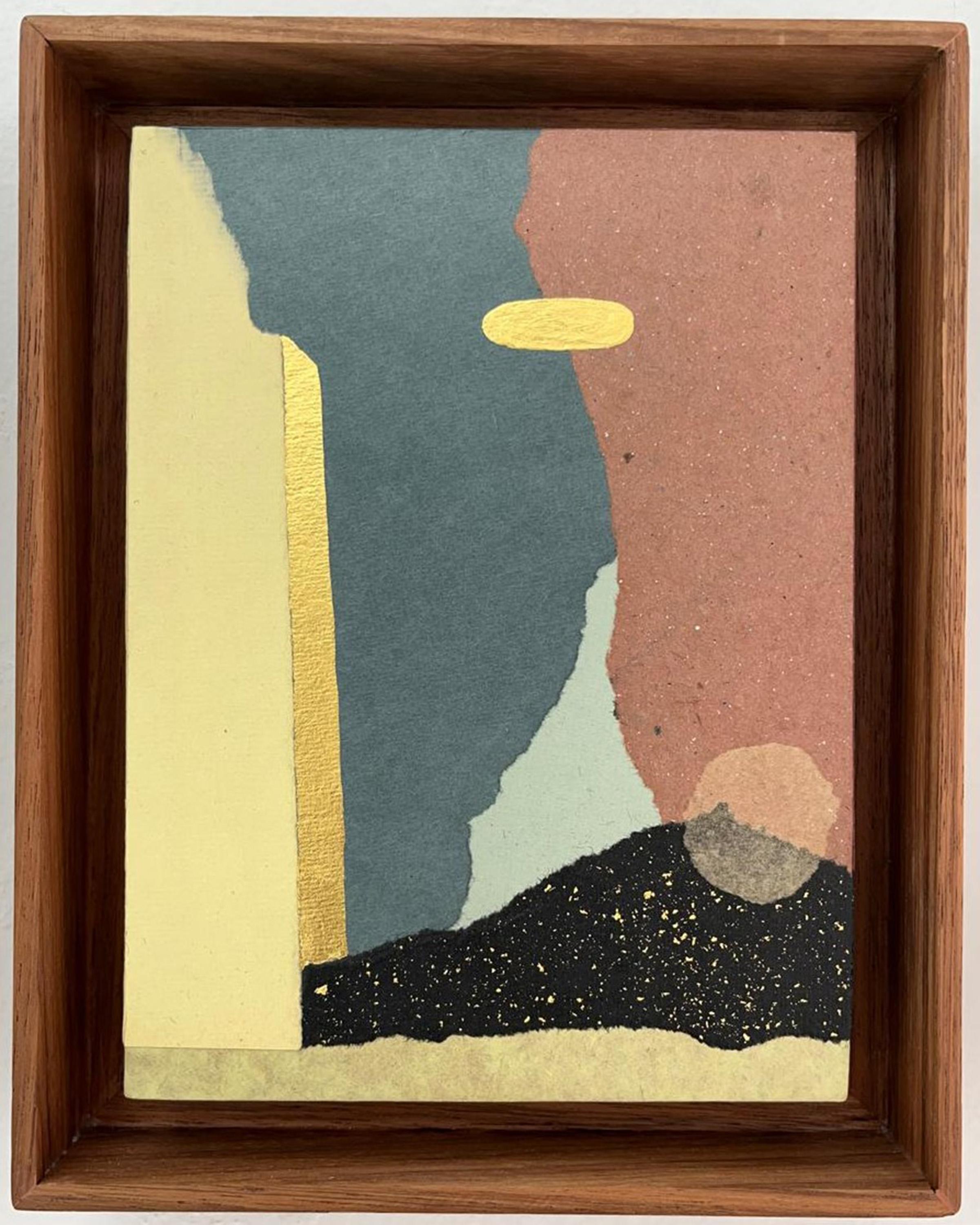 The Mountain Is Also a Universe, Abstract Mixed Media on Paper, 2026
