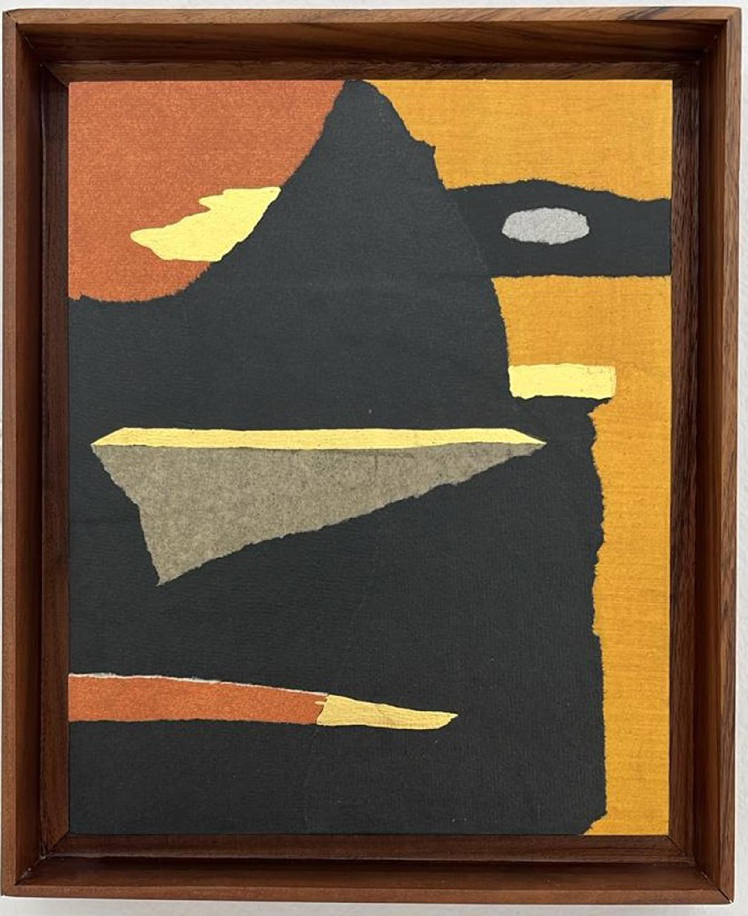 The Summit, the Eye, and the Wedge, Mix Media, 30x25cm, Abstract Geometric, 2026