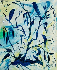 "Hojas pájaro" - Bird Leafs, oil painting, landscape, nature