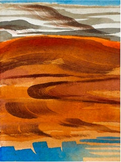 "Dunas al viento", tinta, naturaleza, figurativo, contemporáneo