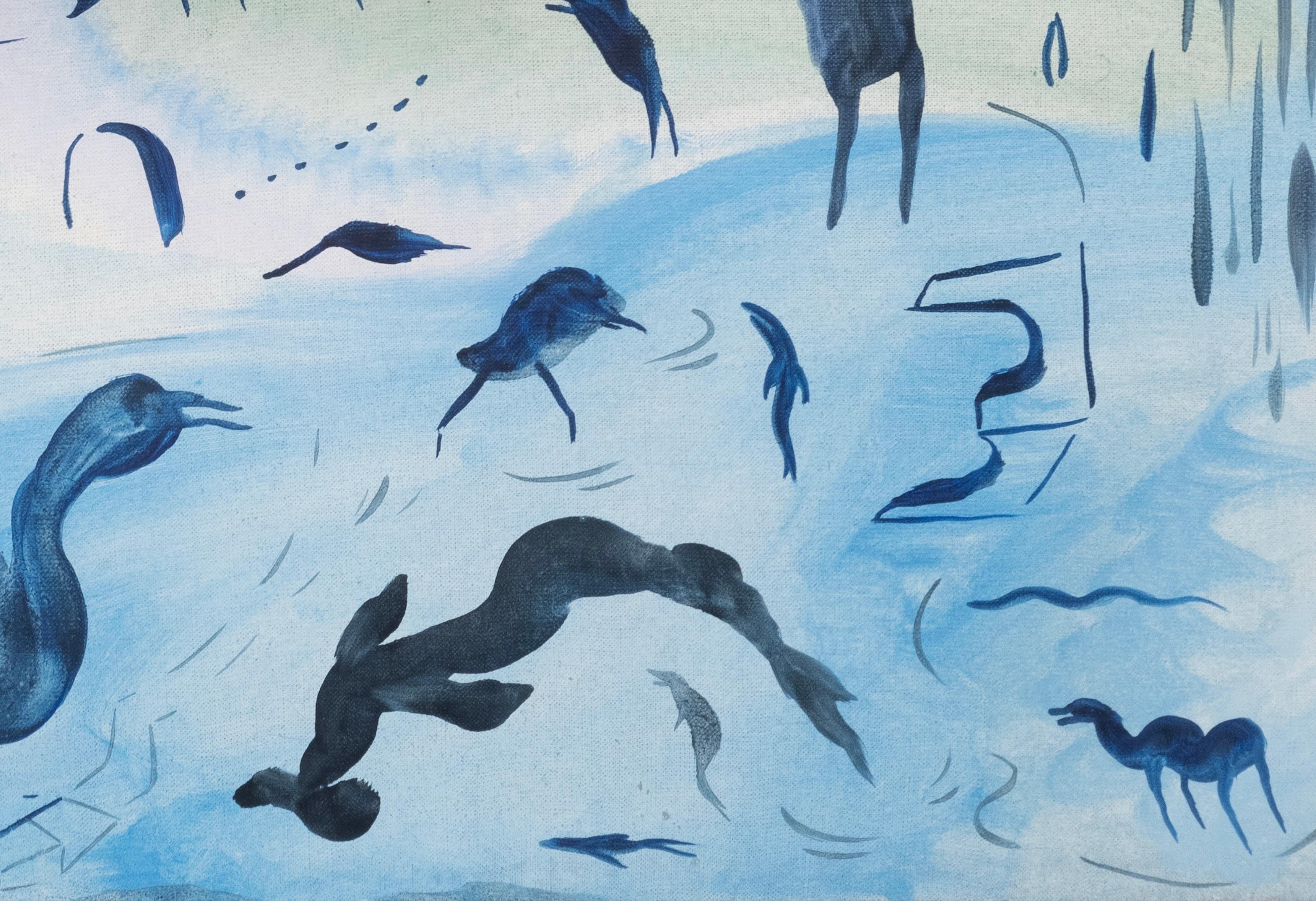 La naturaleza es un tema central en la obra de Alejandra, y con este paisaje surrealista, podemos advertir su profunda curiosidad por los ciclos que ocurren en el mundo natural, que resultan ser transformadores y siempre cambiantes.

Además de