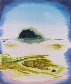 "Isla pájaro" isla, pájaro, naturaleza, figurativo, amanecer, tranquilo, paisaje