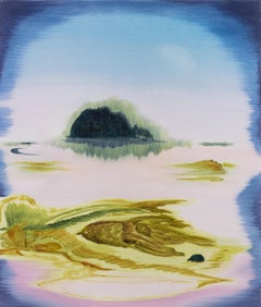 "Isla pájaro" Insel, Vogel, Natur, figurativ, Morgendämmerung, friedlich, Landschaft