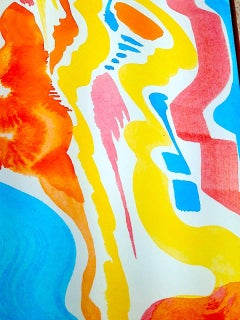 "Las cosas no son lo que parecen" figurative, abstract, colorful ink painting