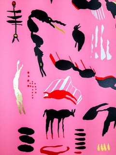 Shadow Voices II, Digital Print on Paper, Abstract Animals&Figures, 2022