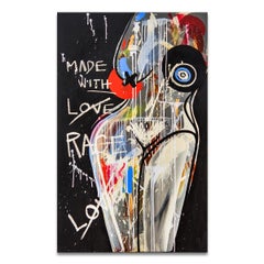 'Made with Love' Wrapped Canvas Original Painting by Alejandra Linares