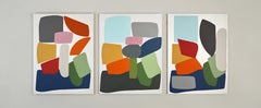 0314, 0315 and 0316. Abstract Painting on Canvas, Acrylic.