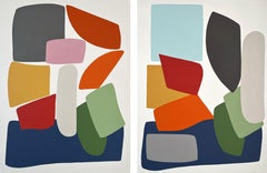 0314 and 0316. Abstract Painting on Canvas, Acrylic.