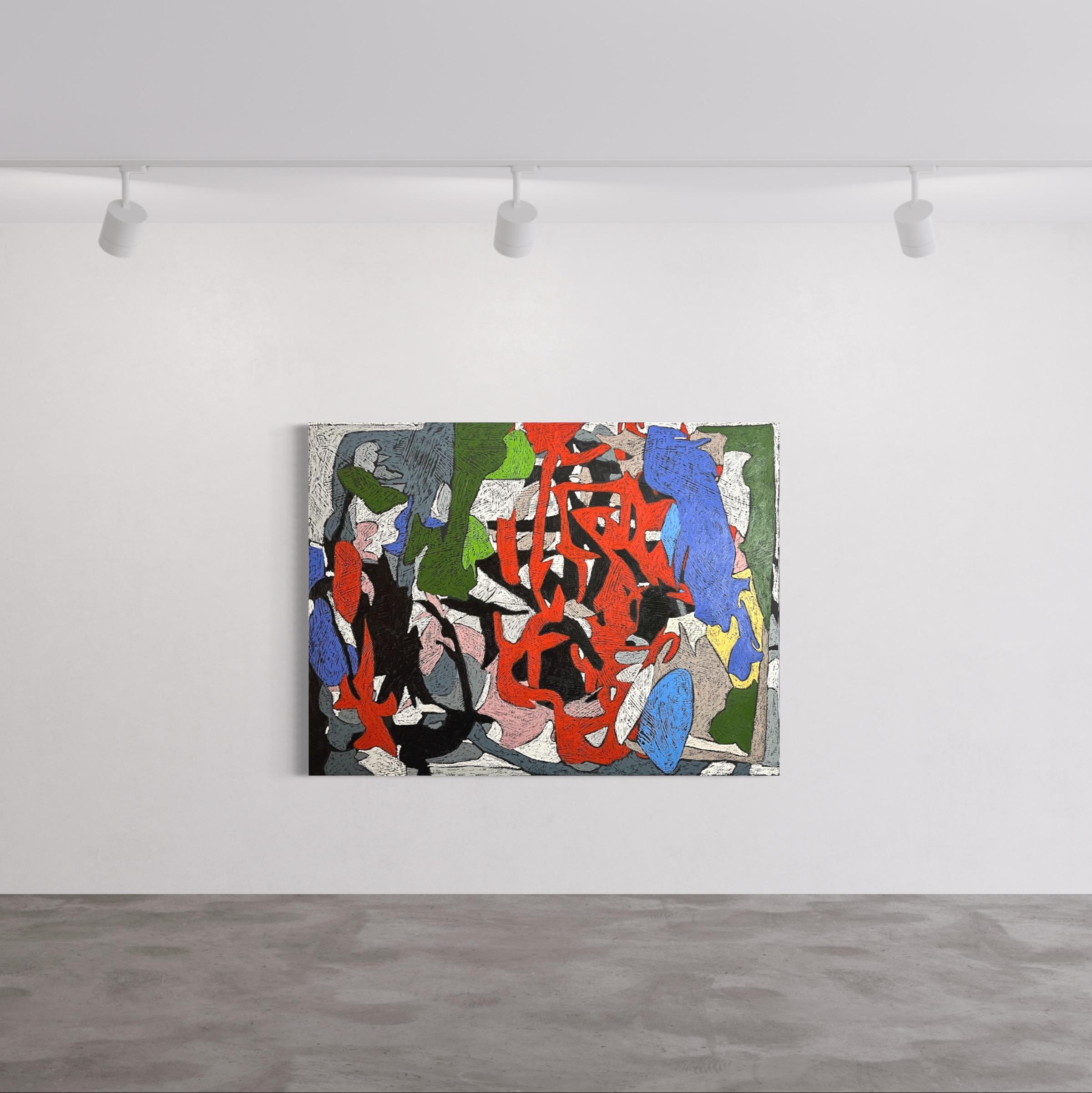 2106, Mix media on Canvas - Painting by Alejandra Quintanilla