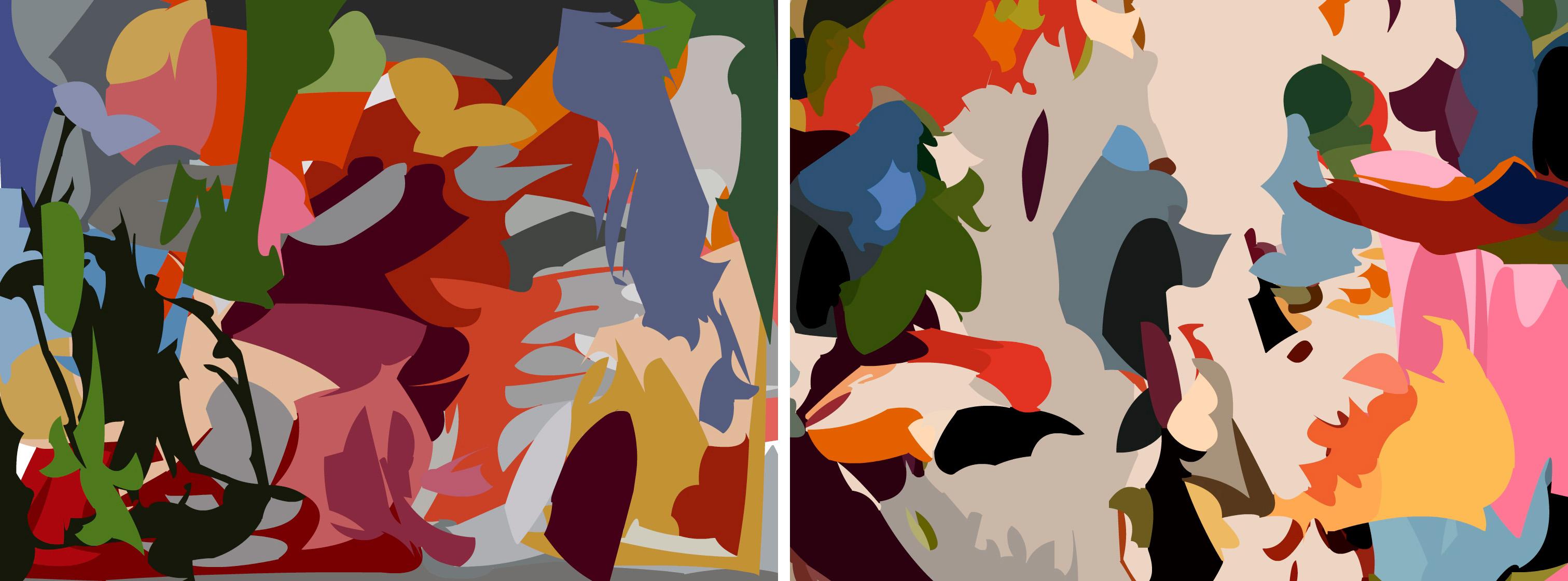 Abstract Painting di Alejandra Quintanilla - 2107 e 2105, Dittico. Dipinti astratti