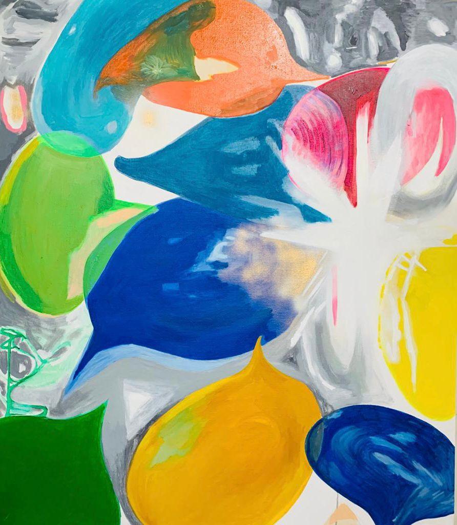 Bubbles & Light - Painting by Alejandra Seeber