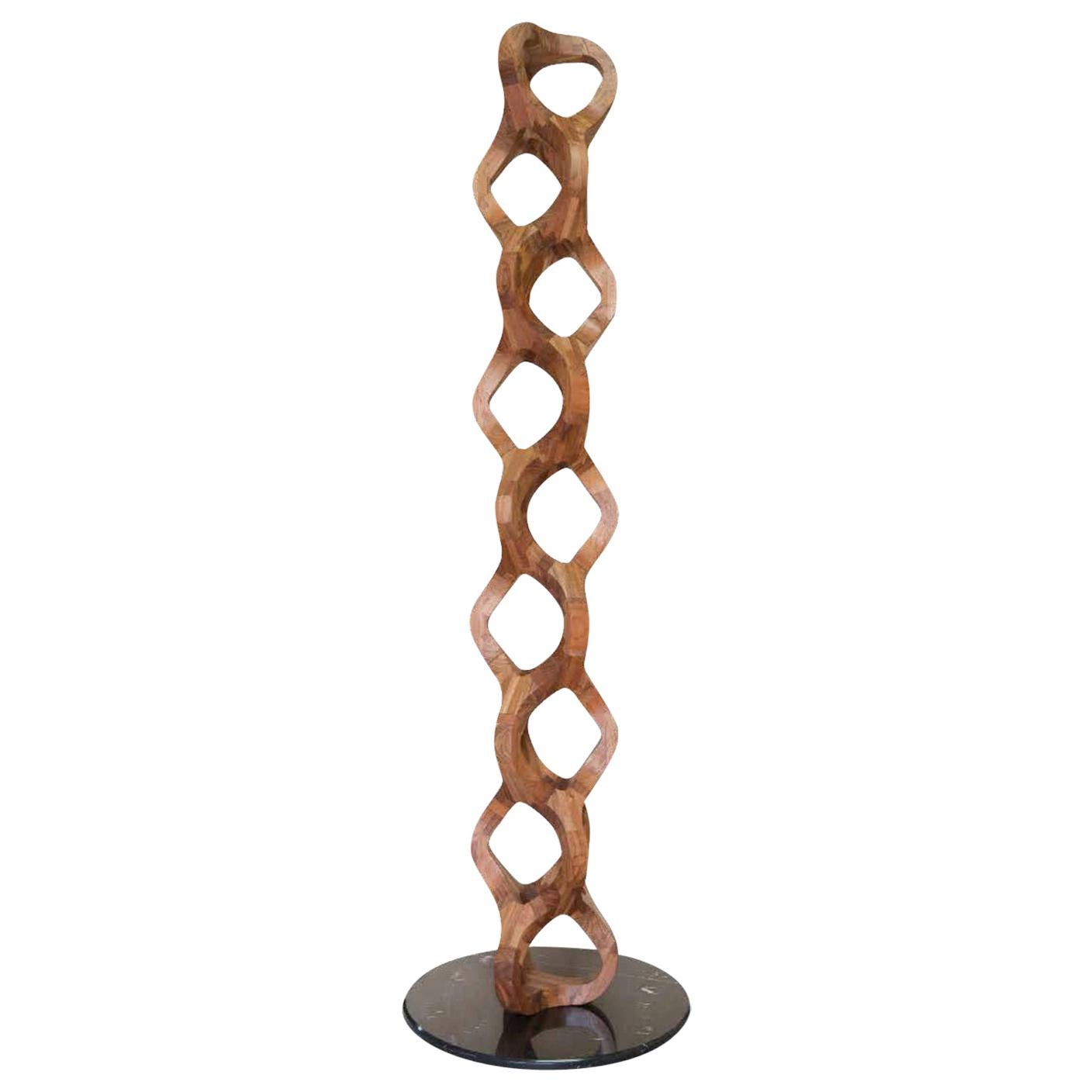 Contemporary Wood Sculpture in Tzalam Wood from Mexico  For Sale