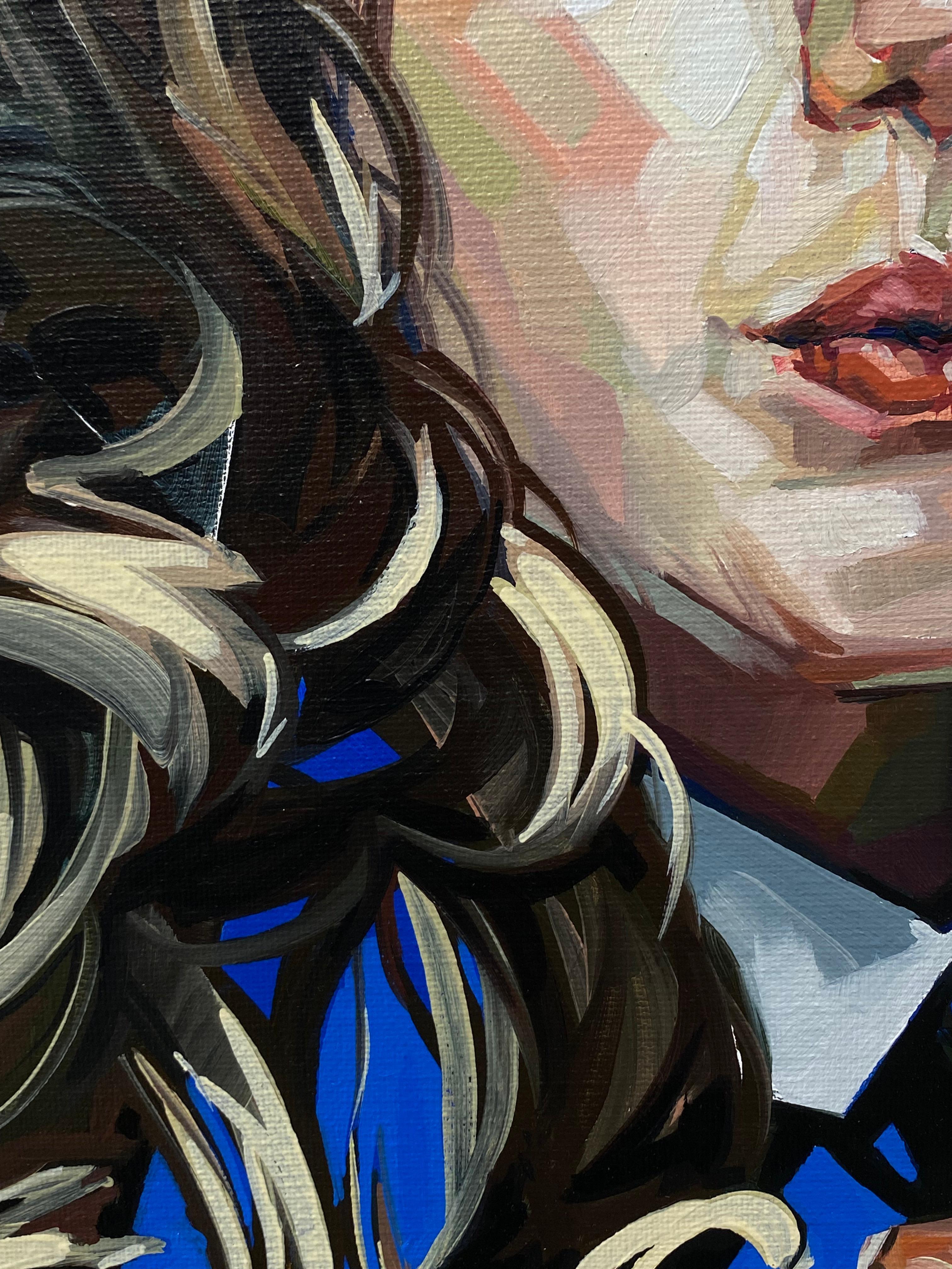 Geste und Barriere - 21st Century Contemporary Porträt einer Frau (Zeitgenössisch), Painting, von Alejandro Casanova