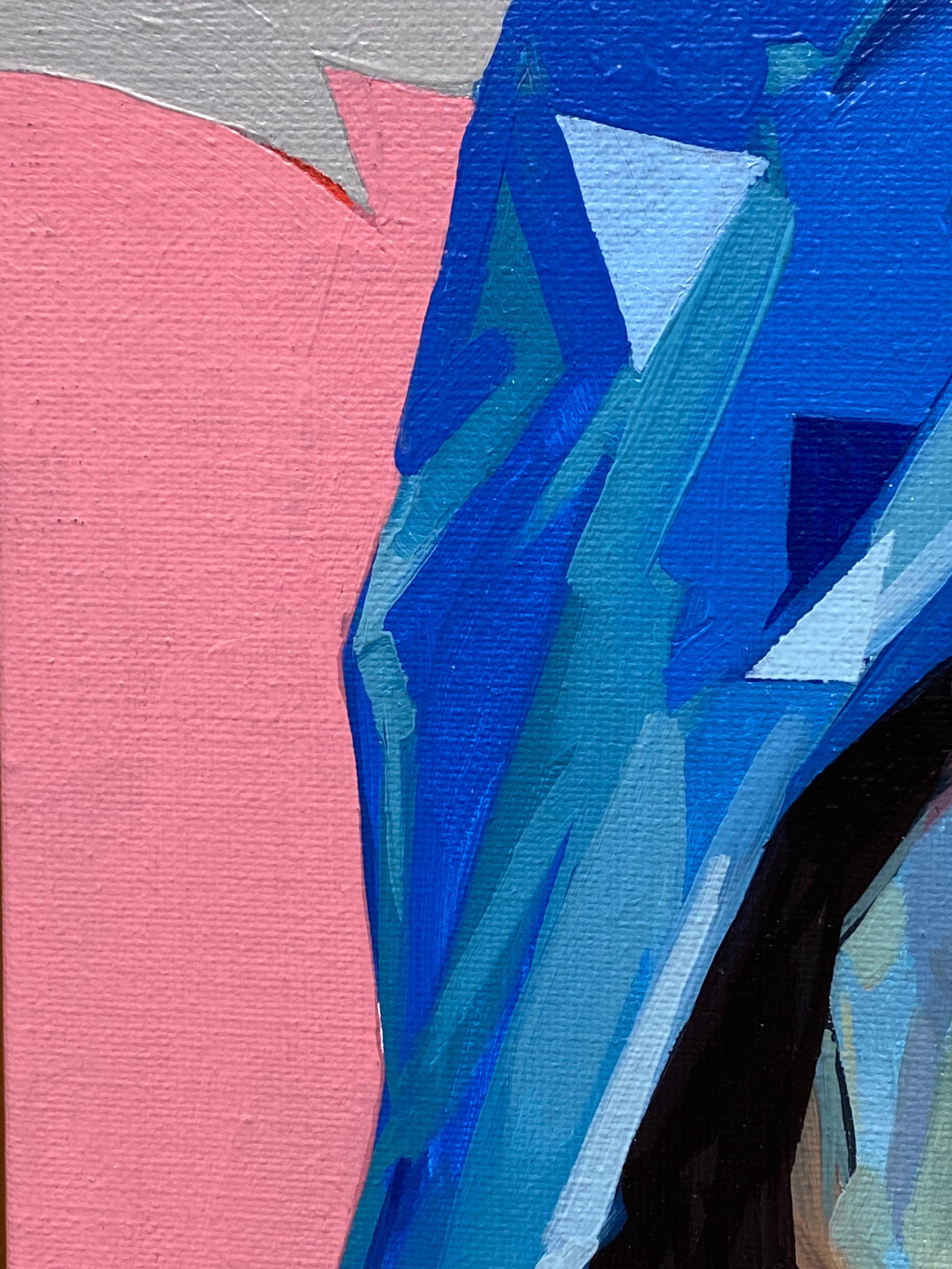 Refugio de Azul sobre Rosa - Retrato contemporáneo del siglo XXI de una mujer en venta 1