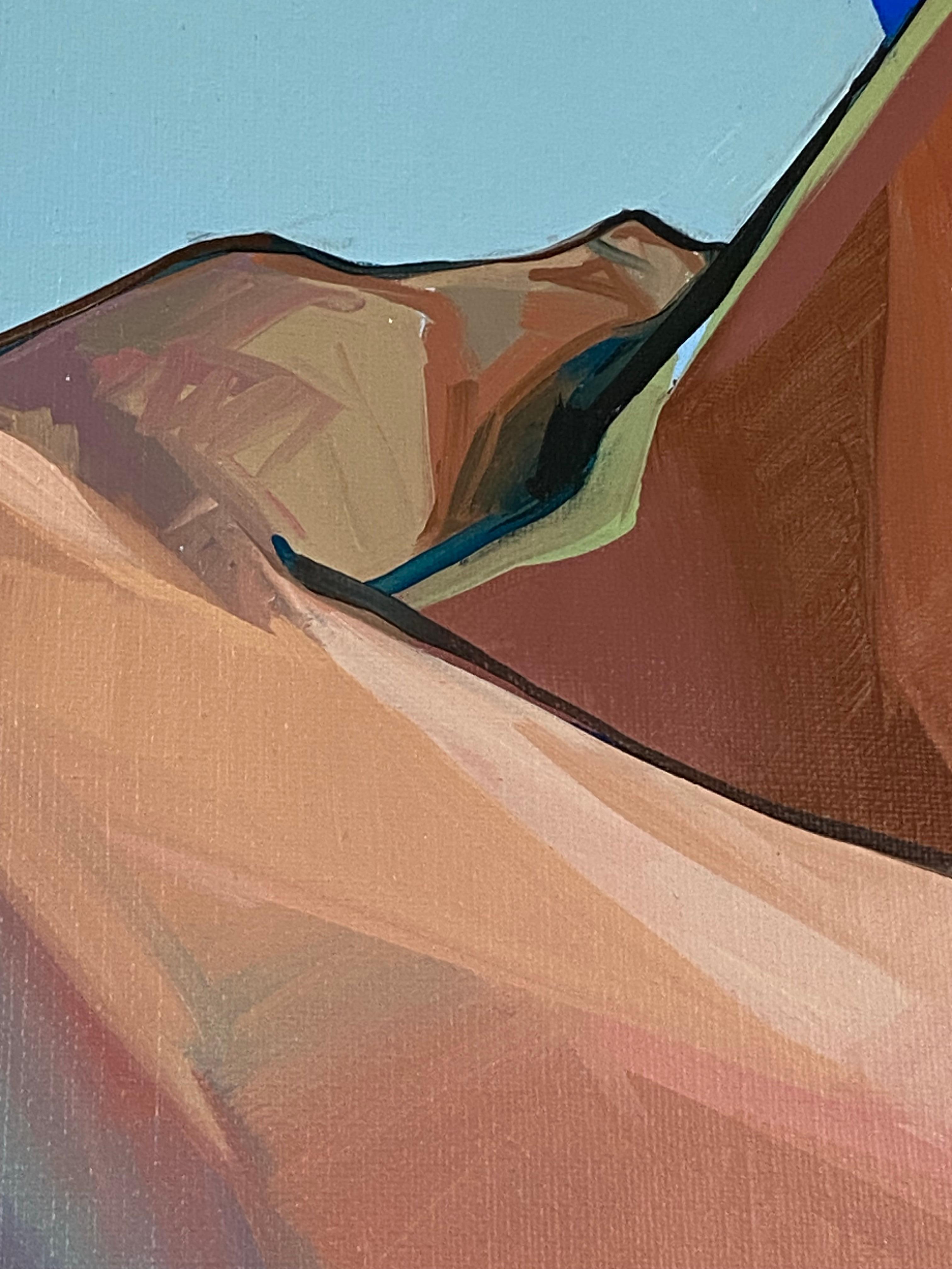Were We Find Refuge - 21st Century Contemporary Painting of two woman For Sale 7
