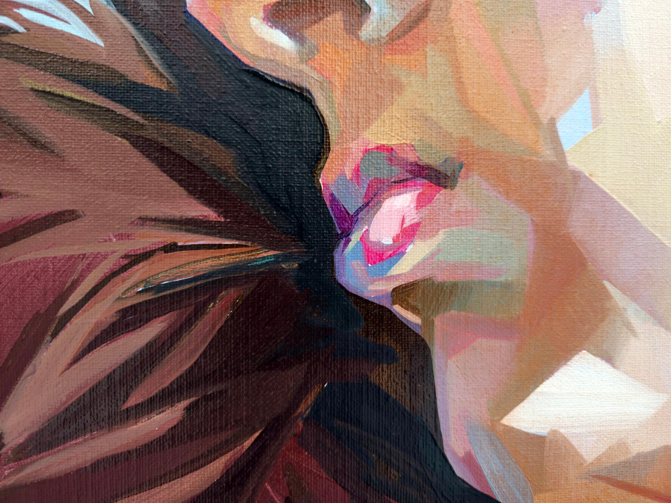 Were We Find Refuge - 21st Century Contemporary Painting of two woman For Sale 10