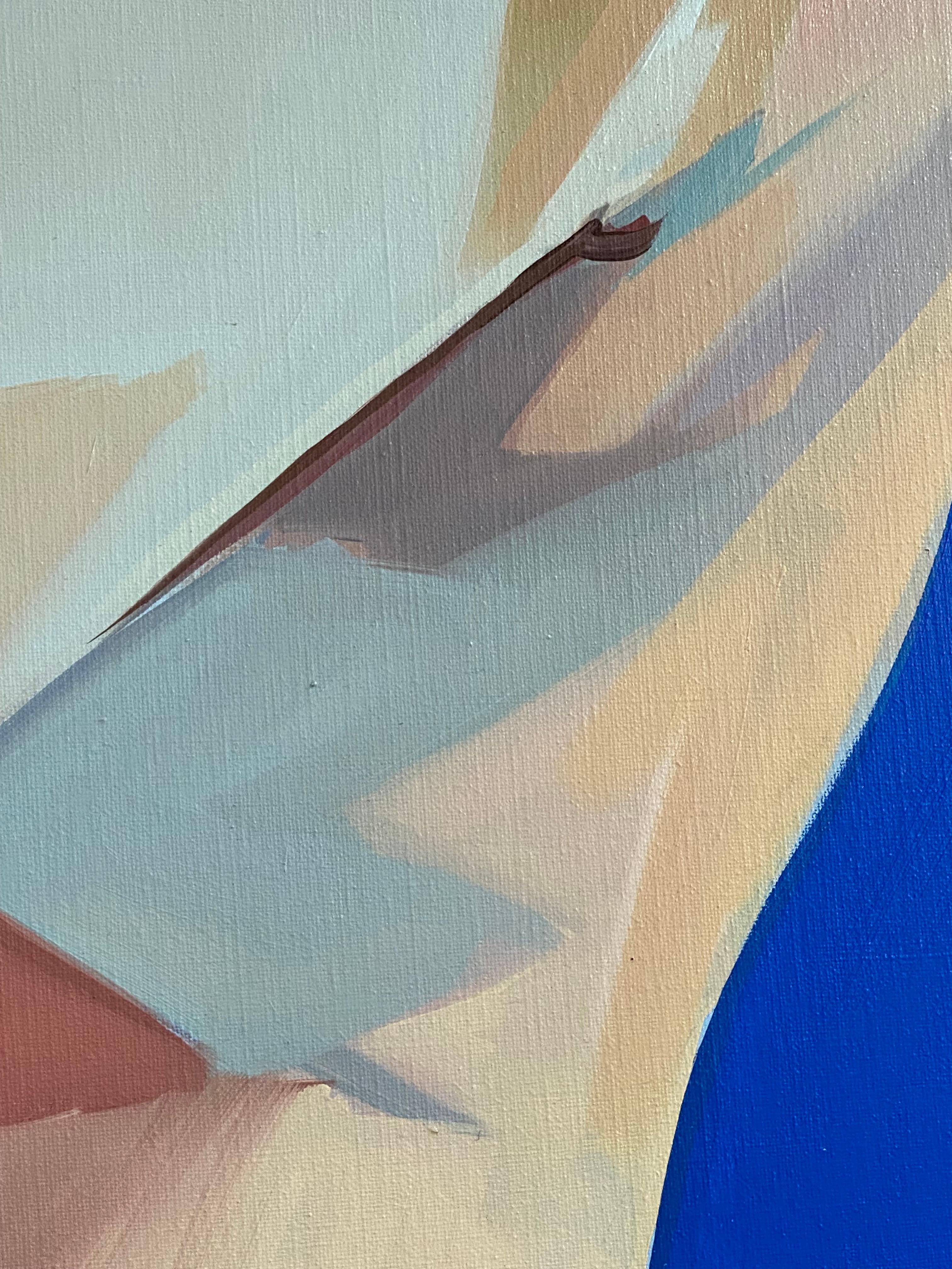 Were We Find Refuge - 21st Century Contemporary Painting of two woman For Sale 3