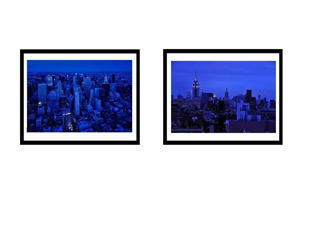 16x24 in. Rhapsody in Blue 2, New York City landscape photography  - Photograph by Alejandro Cerutti