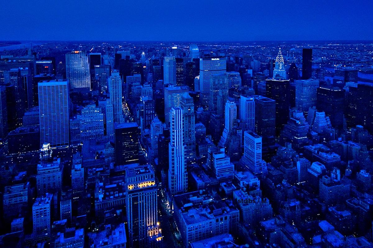 Alejandro Cerutti Landscape Photograph - New York Photo -  Rhapsody in Blue DAWN, 12x18"- unframed