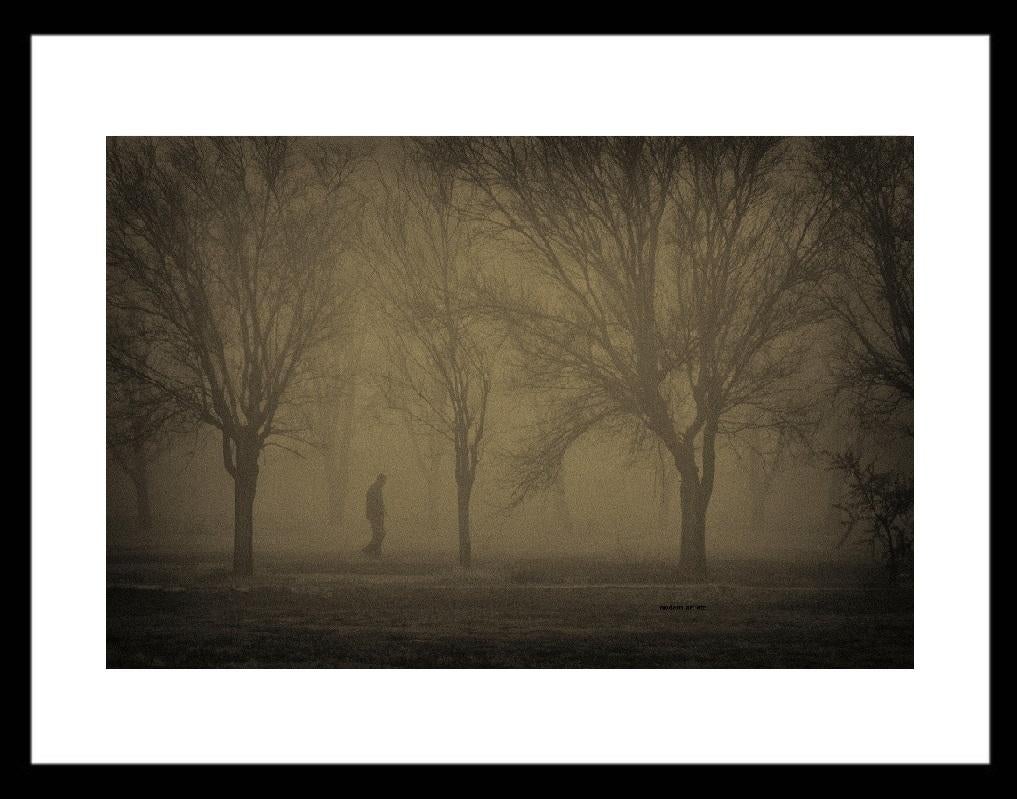 Alejandro Cerutti Black and White Photograph - 20x25" Framed Photograph - The Walker II (sold framed)