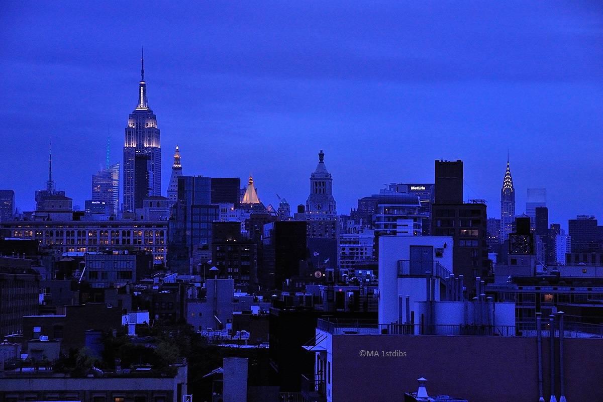 16x24 in. Rhapsody in Blue 2, New York City landscape photography 