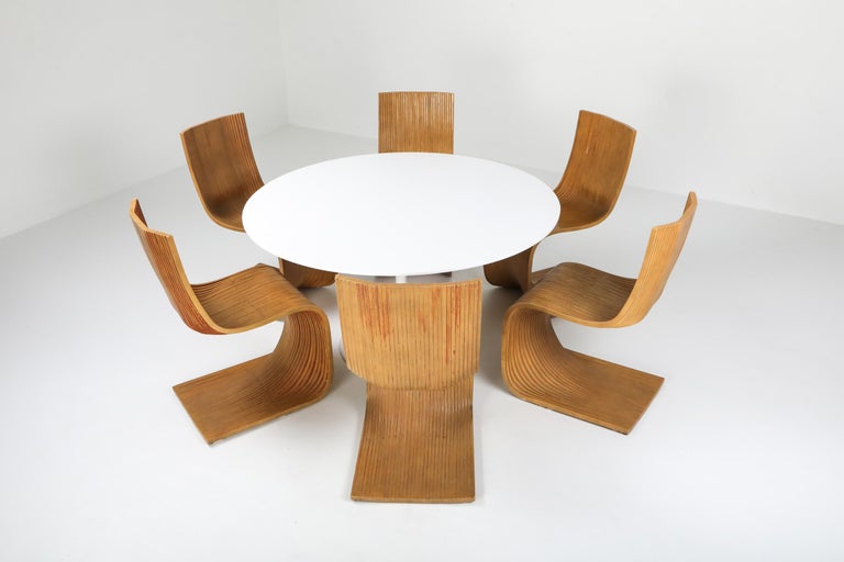 Alejandro Estrada Bamboo Dining Chairs for Piegatto For Sale 8