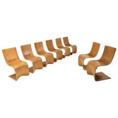 Alejandro Estrada Set of 8 Bamboo Dining Chairs for Piegatto